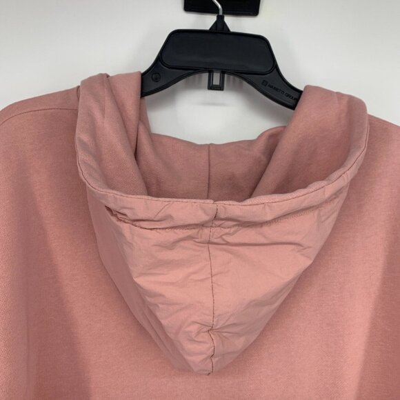 Old Navy Hoodie Pink Quarter Zip Hybrid Pocket Pullover Sweater - Picture 9 of 10